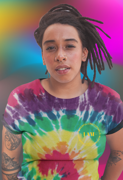 TKL I AM Oversized Embroidered Tie-Dye Unisex Tee (S-2XL)