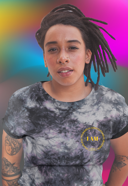 TKL I AM Oversized Embroidered Tie-Dye Unisex Tee (S-2XL)