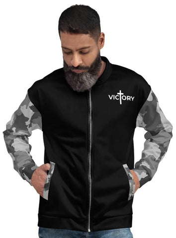 Victory Unisex Jacket Black CAMO Sleeves (XS-3XL)