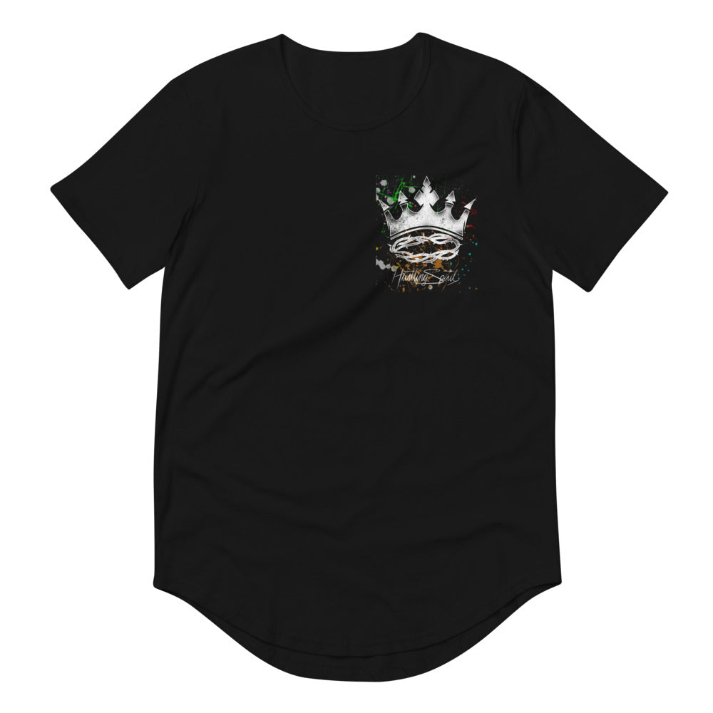 Crown Paint Splatter Unisex Curved Hem Tee (Limited Edition)