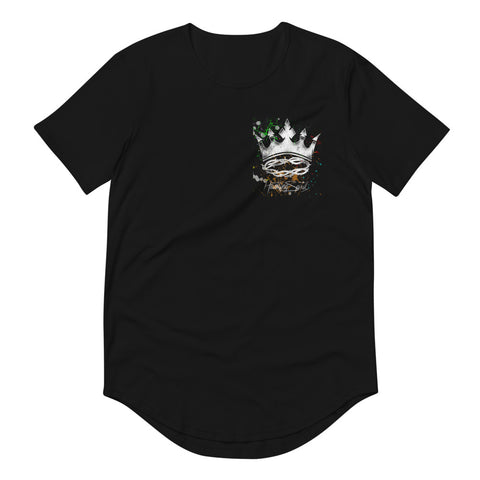 Crown Paint Splatter Unisex Curved Hem Tee (Limited Edition)