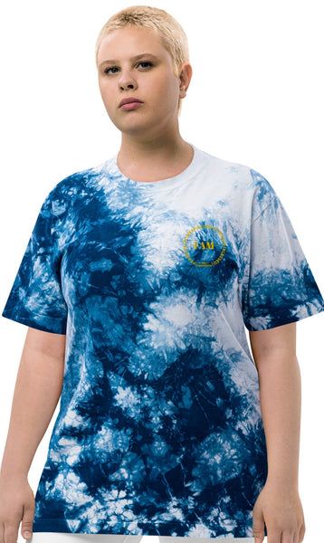 TKL I AM Oversized Embroidered Tie-Dye Unisex Tee (S-2XL)
