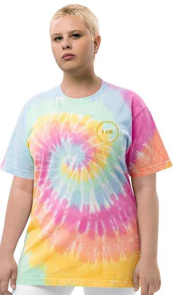 TKL I AM Oversized Embroidered Tie-Dye Unisex Tee (S-2XL)