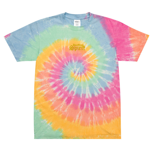 HS Classic Gold Oversized Embroidered Tie-Dye Unisex Tee (S-2XL)