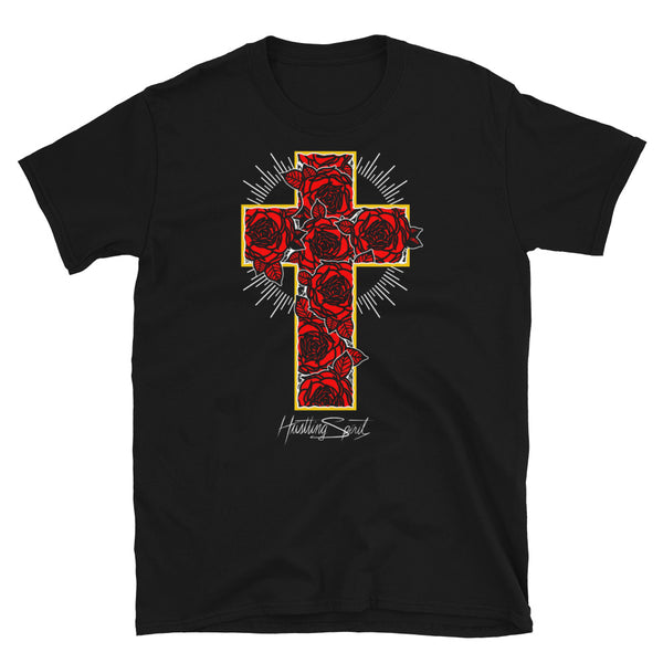 Rose Cross Vintage Graphic Unisex T-Shirt (S-5XL)