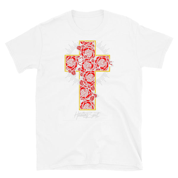 Rose Cross Vintage Graphic Unisex T-Shirt (S-5XL)