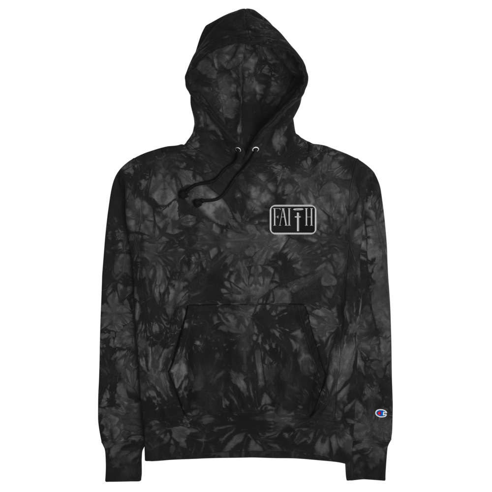 Faith Unisex Hustling Spirit X Champion Tie-Dye Embroidered Hoodie