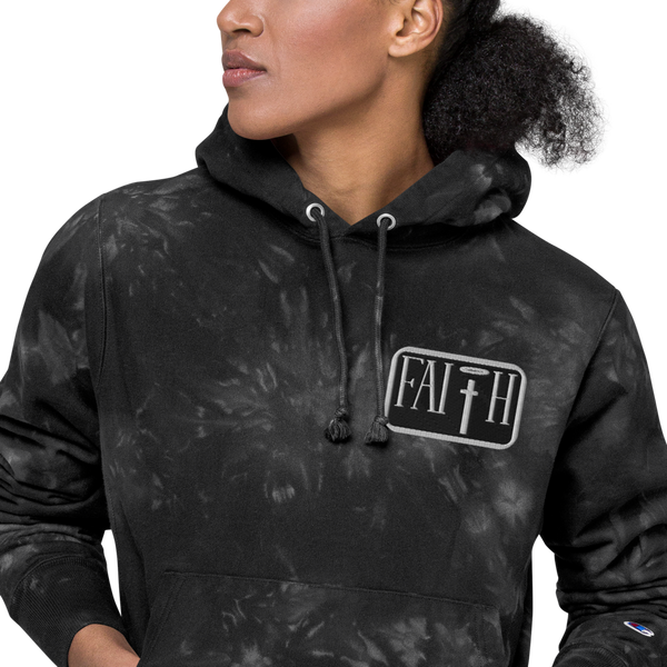 Faith Unisex Hustling Spirit X Champion Tie-Dye Embroidered Hoodie