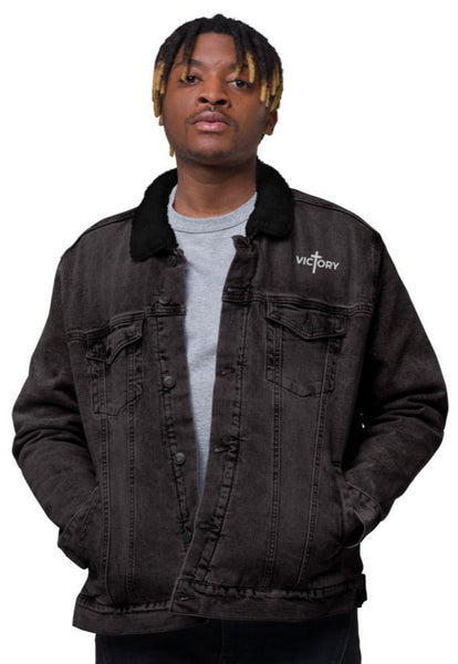 Victory Essential Embroidered Denim Trucker Jacket (XS-3XL)